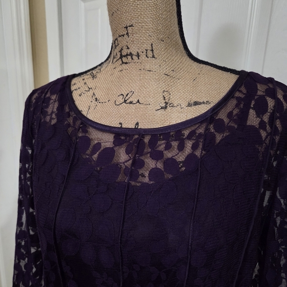 Jessica Howard New Deep Purple Lace 2 Piece Dress - Picture 2 of 16